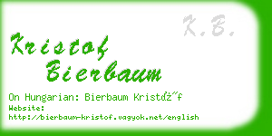 kristof bierbaum business card